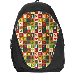 Template Christmas Pattern Backpack Bag