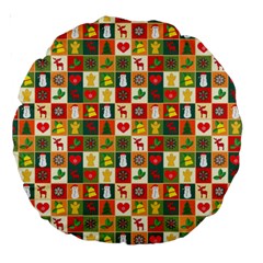 Template Christmas Pattern Large 18  Premium Round Cushions