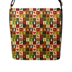 Template Christmas Pattern Flap Closure Messenger Bag (l)