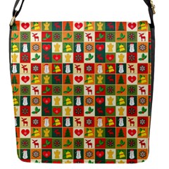 Template Christmas Pattern Flap Closure Messenger Bag (s)