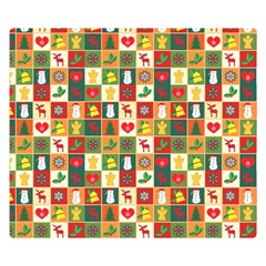 Template Christmas Pattern Two Sides Premium Plush Fleece Blanket (kids Size)