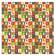 Template Christmas Pattern Square Satin Scarf (36  X 36 )