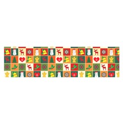 Template Christmas Pattern Oblong Satin Scarf (16  X 60 )