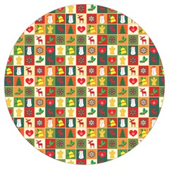 Template Christmas Pattern Round Trivet