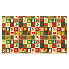 Template Christmas Pattern Banner And Sign 7  X 4 