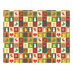 Template Christmas Pattern Premium Plush Fleece Blanket (large)