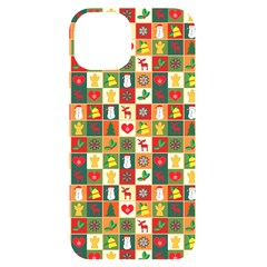 Template Christmas Pattern Iphone 14 Black Uv Print Case