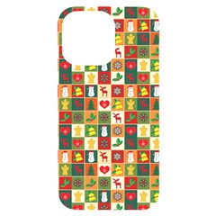 Template Christmas Pattern Iphone 14 Pro Max Black Uv Print Case