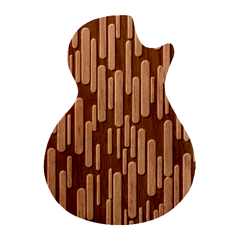 Illustration Abstract Line Guitar Shape Wood Guitar Pick Holder Case And Picks Set by anzea