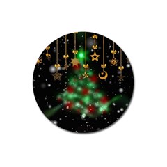 Christmas Star Jewellery Magnet 3  (round) by anzea