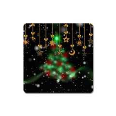 Christmas Star Jewellery Square Magnet by anzea