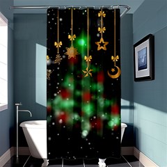 Christmas Star Jewellery Shower Curtain 36  X 72  (stall)  by anzea