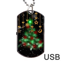 Christmas Star Jewellery Dog Tag Usb Flash (two Sides) by anzea