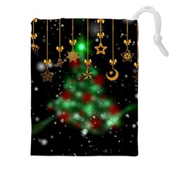 Christmas Star Jewellery Drawstring Pouch (4xl) by anzea