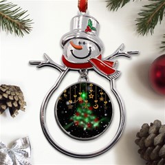 Christmas Star Jewellery Metal Snowman Ornament by anzea