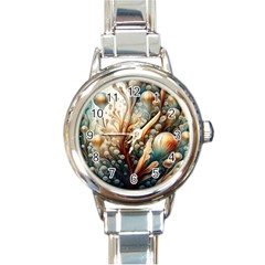 Undersea Dreams Saltwater Ocean Round Italian Charm Watch by Apenda