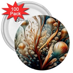 Undersea Dreams Saltwater Ocean 3  Buttons (100 Pack)  by Apenda