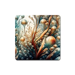 Undersea Dreams Saltwater Ocean Square Magnet by Apenda