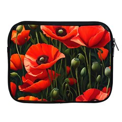 Flowers Poppies Bloom Blossom Art Apple Ipad 2/3/4 Zipper Cases by Apenda