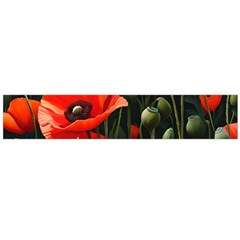 Flowers Poppies Bloom Blossom Art Large Premium Plush Fleece Scarf 