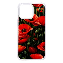 Flowers Poppies Bloom Blossom Art Iphone 14 Pro Max Tpu Uv Print Case by Apenda