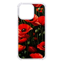 Flowers Poppies Bloom Blossom Art Iphone 13 Pro Tpu Uv Print Case by Apenda