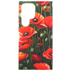 Flowers Poppies Bloom Blossom Art Samsung Galaxy S24 Ultra 6 9 Inch Black Tpu Uv Case by Apenda