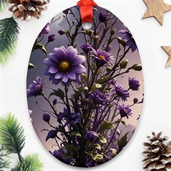 Flower Bloom Blossom Nature Flora Ornament (oval)