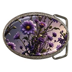 Flower Bloom Blossom Nature Flora Belt Buckles by Apenda