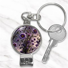 Flower Bloom Blossom Nature Flora Nail Clippers Key Chain by Apenda