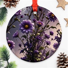 Flower Bloom Blossom Nature Flora Round Ornament (two Sides)