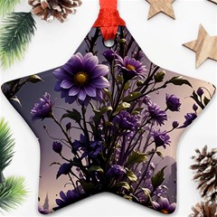 Flower Bloom Blossom Nature Flora Star Ornament (two Sides)