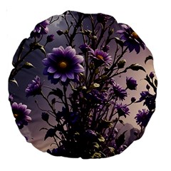 Flower Bloom Blossom Nature Flora Large 18  Premium Round Cushions