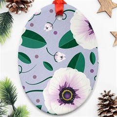 Flowers Petals Blossom Flora Ornament (oval)