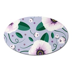 Flowers Petals Blossom Flora Oval Magnet by Apenda