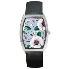 Flowers Petals Blossom Flora Barrel Style Metal Watch by Apenda