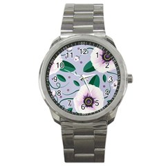 Flowers Petals Blossom Flora Sport Metal Watch