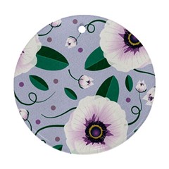 Flowers Petals Blossom Flora Round Ornament (two Sides)