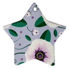 Flowers Petals Blossom Flora Star Ornament (two Sides)