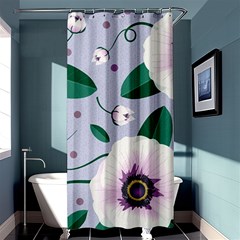 Flowers Petals Blossom Flora Shower Curtain 36  X 72  (stall)  by Apenda