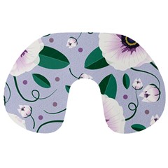 Flowers Petals Blossom Flora Travel Neck Pillow by Apenda