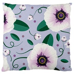 Flowers Petals Blossom Flora Large Premium Plush Fleece Cushion Case (one Side) by Apenda