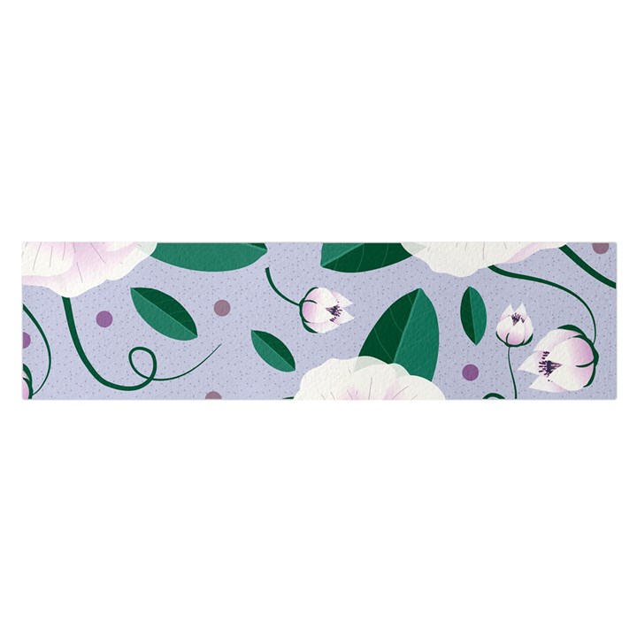 Flowers Petals Blossom Flora Oblong Satin Scarf (16  x 60 )