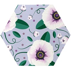 Flowers Petals Blossom Flora Wooden Puzzle Hexagon by Apenda