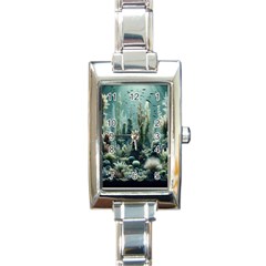 Underwater Coral Life Rectangle Italian Charm Watch by Apenda