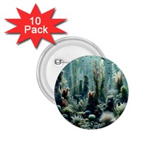 Underwater Coral Life 1 75  Buttons (10 Pack)