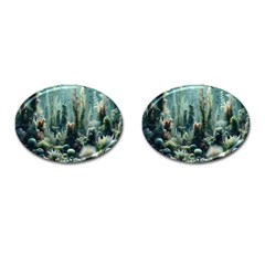 Underwater Coral Life Cufflinks (oval) by Apenda