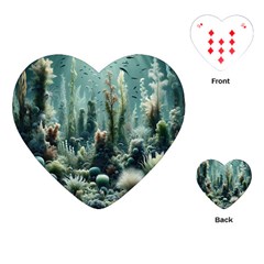 Underwater Coral Life Playing Cards Single Design (heart) by Apenda