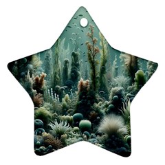 Underwater Coral Life Star Ornament (two Sides) by Apenda