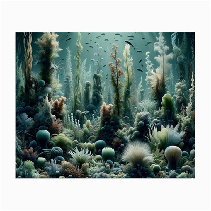 Underwater Coral Life Small Glasses Cloth (2 Sides)